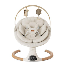 Load image into Gallery viewer, Baby Swings for Infants, Monamii Baby Swing, Infant Swing with 5 Speeds, 10 Lullabies, Electric Swing for Baby, Indoor & Outdoor Use (Beige)
