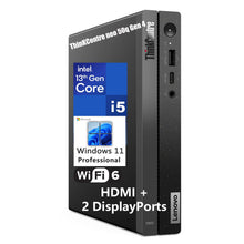 Load image into Gallery viewer, Lenovo ThinKCentre neo 50q Gen 4 Tiny 1L Business Mini Desktop Computer, 13th Gen Intel 8-Core i5-13420H (Beat i7-1355U), 16GB DDR4 RAM, 512GB PCIe SSD, 2 DisplayPorts, WiFi 6, Win 11 Pro, Vent-Hear