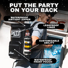 Load image into Gallery viewer, SHITI Coolers Cooler Backpack for Camping, Travel, Beach, Soft Lunch Box for Food, Drinks & Ice, Portable, Waterproof 24 Hr Insulated Bag with Shoulder Straps, Customizable, The Blackout, 15 Cans