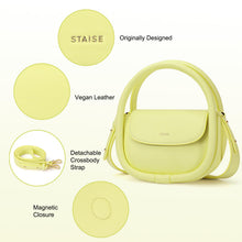Load image into Gallery viewer, STAISE Designer Top Handle Shoulder Bags for Women, Trendy Mini Crossbody Purses, Women’s Leather Handbags with Straps (Light Yellow)