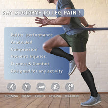 Load image into Gallery viewer, Copper Compression Socks 15-20 mmHg for Men & Women 8 Pairs – Circulation Support for Nurses, Travel, Running, Hiking, Soccer,Gift,Pregnant, Nurses(L/XL)