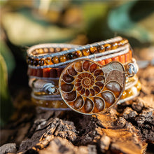 Load image into Gallery viewer, YGLINE Natural Stone Bracelet 5 Wraps Bracelet Handmade Blue Color Boho Bracelet for Women Bracelet