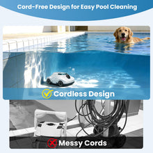 Load image into Gallery viewer, (2026 Upgrade) Cordless Robotic Pool Cleaner, Automatic Pool Vacuum for Above Ground & Inground Pools, 180-Min Runtime, 3L Basket for Leaves & Debris, Auto-Parking, Powerful Suction up to 2200 Sq.Ft