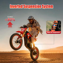Load image into Gallery viewer, HAPPYRUN F18 Electric Dirt Bike Mid-Drive Motor 6000W Peak, Electric Motorcycle 60V 30Ah Removable Battery, 60-Mile Range, 46mph, Dual Hydraulic Brakes & Full Suspension Electric Motorcycle