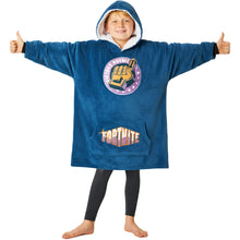 Load image into Gallery viewer, Fortnite Blanket Hoodie Gifts for Boys Teens, Oversized Fleece Pullover with Sherpa-Lined Hood, Wearable Blanket for Gamers (Blue)