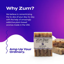 Load image into Gallery viewer, Indigo Wild Zum Bar Goat's Milk Soap - Patchouli - 3 oz (3 Pack)