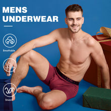 Load image into Gallery viewer, BAMBOO COOL Men's Ultra ComfortSoft Underwear, Moisture Wicking & Breathable No Ride Up Boxer Briefs with Fly, Multipack