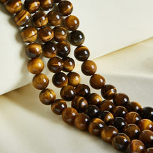 Load image into Gallery viewer, 45pcs 8mm Natural Yellow Tiger Eye Beads Gemstone Beads Round Loose Beads for Jewelry Making