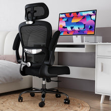 Load image into Gallery viewer, TRALT Office Chair Ergonomic Desk Chair, 330 LBS Home Mesh Office Desk Chairs with Wheels, Comfortable Gaming Chairs (Black)