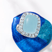 Load image into Gallery viewer, Ross-Simons 19.00 Carat Aquamarine and 2.60 ct. t.w. Sky Blue Topaz Ring in Sterling Silver. Size 7