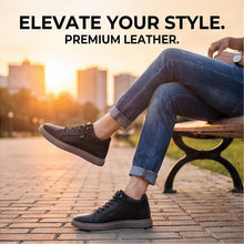 Load image into Gallery viewer, Elevator Shoes for Men, 2.36" Height Increasing High Top Sneakers with Hidden Insoles, Casual Dress Leather Shoes, Non-Slip Sole Black 43