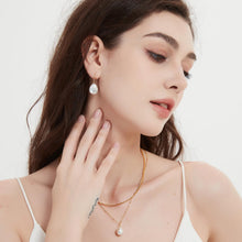 Load image into Gallery viewer, Vitalitti Baroque Pearl Drop Dangle Earrings, Dainty Gold Earrings for Women, Luxury Lustrous Baroque Pearl Jewelry