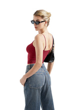 Load image into Gallery viewer, SUUKSESS Women Sexy Square Neck Tank Top Summer Y2K Going Out Tops Casual Sleeveless Basic Cami Shirts (Wine Red, S)