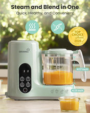 Load image into Gallery viewer, Grownsy Baby Food Maker, Steamer & Blender Baby Food Processor, Green