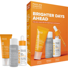 Load image into Gallery viewer, Paula's Choice Brighter Days Ahead Kit, Vitamin C and AHA Trio, Includes Travel Size C5 SPF Face Sunscreen, Mandelic Acid Exfoliant, C15 Vitamin C Booster Serum, Brightening & Resurfacing, 3-Piece Set