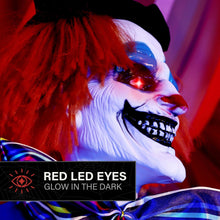 Load image into Gallery viewer, Haunted Hill Farm 5.9-Ft. Clown Halloween Animatronic