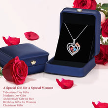 Load image into Gallery viewer, Iefil Birthstone Necklace for Women, 925 Sterling Silver, Alexandrite Citrine, Heart Pendant, 19in + 2in Adjustable for Her on Anniversary, Christmas, Birthday, Valentines Day