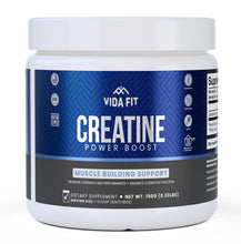 Load image into Gallery viewer, Vida Fit Micronized Creatine Monohydrate Powder 150g Vegan Creatine Pure Creatine for Women & Men No Fillers Unflavored 5000mg/5g Per Serv 30 Servings