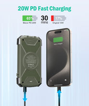 Load image into Gallery viewer, BLAVOR Solar Power Bank 10,000mAh, Portable Wireless Charger, 20W Fast Charging External Battery Pack with USB C for Cell Phones, Solar Panel Charging with Dual Flashlight for Camping