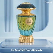 Load image into Gallery viewer, Orientica Nayaat Soho Aura Eau De Parfum 3.3 fl oz / 100ml -Fruity, Floral, Sweet, Marigold, Mandarin, Lychee, Jasmine, Lily, Praline, Moss, Ambergris, Peach - Arabic Perfume for Men & Women