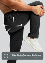 Load image into Gallery viewer, G Gradual Men's Sweatpants with Pockets Workout Joggers Pants(Black,L)