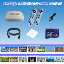 Load image into Gallery viewer, YRPRSODF TV Game Console Built in 100+ Gam ES, Video Game Machine with 2.4G Wireless Gamepad Somatosensory Control, USB Plug and Play, Kid & Adult Interactive& Puzzle Games,Grey