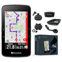 Load image into Gallery viewer, Bryton Rider S800 Sensor Bundle 3.4 Inch Color LCD Touchscreen GPS Bike/Cycling Computer Offline USA Map, Compatible with Bike Radar, 36hrs Long Battery Life, Navigation with Turn-by Turn Follow Track