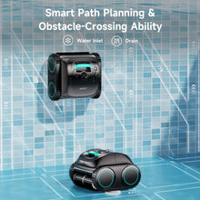 Load image into Gallery viewer, (2026 Upgrade) WYBOT C1 Cordless Robotic Pool Vacuum for Inground Pools, Above Ground Pool Cleaner 4-in-1 Wall & Waterline Cleaning Up to 1,614sq.ft, 150mins Smart Navigation, App Support, Black