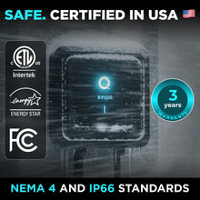 Load image into Gallery viewer, EVIQO Level 2 EV Charger, 40 Amp, J1772 for Non-Tesla EVs, 25ft Cable, WiFi (2.4GHz) Smart App, Weatherproof Indoor/Outdoor (IP66, NEMA 4), UL & ETL Certified, NEMA 14-50 Plug-in 240V