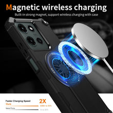 Load image into Gallery viewer, Asuwish Phone Case for Motorola Moto G Power 2025/MotoG Play 2025 with Tempered Glass Screen Protector Cover and Magnetic Kickstand Shockproof Protective Slim Cell Accessories XT2515-1 Women Men Black