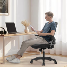 Load image into Gallery viewer, NEO CHAIR Office Desk Gaming Chair Computer High Back Mesh Seat with Rolling Wheels Ergonomic Adjustable Comfy Flip-up Armrests Lumbar Support Height for Home (Black)