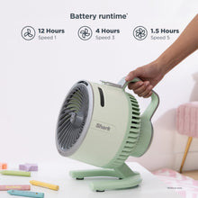 Load image into Gallery viewer, Shark FlexBreeze HydroGo Fan & Travel Bag — Ultra-powerful portable fan with indoor + outdoor evaporative mist. Corded & cordless, White, FA053BRN