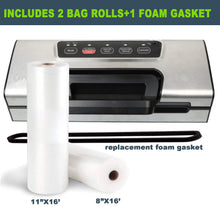 Load image into Gallery viewer, Potane Precision Vacuum Machine,Pro Food Sealer with Built-in Cutter and Bag Storage(Up to 20 Feet Length), Both Auto&Manual Options,2 Modes,Includes 2 Bag Rolls 11”x16’ and 8”x16’,Compact Design