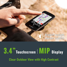 Load image into Gallery viewer, Bryton Rider S800 Sensor Bundle 3.4 Inch Color LCD Touchscreen GPS Bike/Cycling Computer Offline USA Map, Compatible with Bike Radar, 36hrs Long Battery Life, Navigation with Turn-by Turn Follow Track