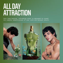 Load image into Gallery viewer, Jean Paul Gaultier Le Beau Paradise Garden Eau de Parfum for Men - Long Lasting Fresh Woody Aquatic Mens Cologne with Coconut Water, Green Fig & Sandalwood - Designer Fragrance Spray, 2.5 oz