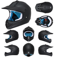 Load image into Gallery viewer, ROOZO Youth Kids Dirt Bike Helmet DOT Approved, Full Face Motocross Set