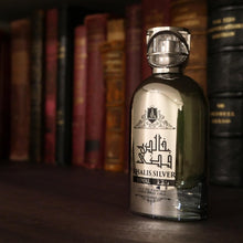 Load image into Gallery viewer, SILVER ROYAL, a Unisex Perfume for Women and Men (Oriental Leather) Bergamot, Cardamom, Saffron, Cumin, Patchouli, Agarwood, Vetiver and Musk 3.4 Oz