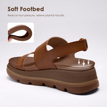 Load image into Gallery viewer, Vilanva Women's Platform walking Sandals Soft Insole Low Wedges Comfottable Sandals with Buckle Closure for 2026 Summer Trendy outfits