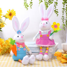 Load image into Gallery viewer, quescu 2pcs Easter Bunny Decorations,Easter Bunny Plush for The Home,Rabbit Stuffed Doll Gifts for Tiered Tray Party Decor Home Table Decorations