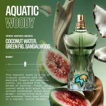 Load image into Gallery viewer, Jean Paul Gaultier Le Beau Paradise Garden Eau de Parfum for Men - Long Lasting Fresh Woody Aquatic Mens Cologne with Coconut Water, Green Fig & Sandalwood - Designer Fragrance Spray, 2.5 oz