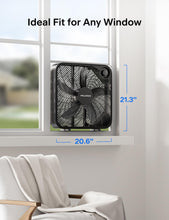 Load image into Gallery viewer, PELONIS 20 Inch Box Fan for Bedroomβ 3 Speeds, 25ft/s, Floor Fan, Window Fan, Table Fan, Desktop Fan with Superior Air Throw (2295 CFM), Lightweight, 5 Blades, suitable for Office, Living Room, Garage