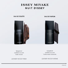 Load image into Gallery viewer, Issey Miyake Nuit d'Issey Parfum Spray - Fragrance for Men - Leathery, Woody, Intense - With Notes of Grapefruit, Vanilla, Tonka Bean & Leather Accord - 4.2 oz