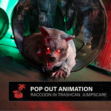 Load image into Gallery viewer, Haunted Hill Farm 2-Ft. Zombie Raccoon Halloween Animatronic
