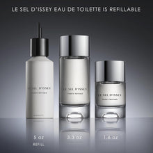 Load image into Gallery viewer, Issey Miyake Le Sel d'Issey Eau de Toilette - Fresh Woody Marine Fragrance for Men - With Salt Accord, Marine Seaweed, Ginger & Cedarwood - 3.3 oz - Refillable