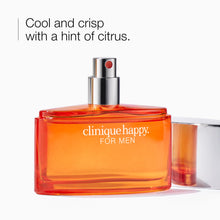 Load image into Gallery viewer, Clinique Happy For Men Eau de Toilette Cologne Spray | Notes of Kaffir Lime + Mandarin | Cologne for Men, 3.4 Fl Oz