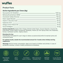 Load image into Gallery viewer, Wuffes Advanced Dog Hip and Joint Supplement with Glucosamine, Chondroitin, Omega 3, MSM, and Green Lipped Mussel, 30 Pork Flavored Chews for Large Dog Breeds