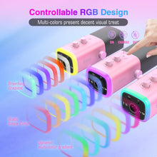Load image into Gallery viewer, FIFINE XLR/USB Microphone, Gaming Recording PC Microphone with Headphones Jack, Mute Button, Dynamic RGB Mic for Computer, Streaming Mic for Podcasting Voice-Over YouTube Video-AmpliGame AM8 Pink