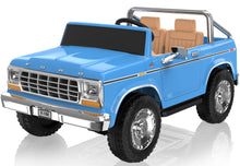 Load image into Gallery viewer, ANPABO Licensed Ford F-150 24V 2 Seater Ride on Car for Kids, 4x100W Motors for All-Terrain Electric Car with Parental Remote, Retro Style, 3-Speeds, Large Storage Box, Music Player, Aged 3-8, Blue