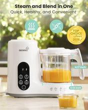 Load image into Gallery viewer, Grownsy Baby Food Maker, Steamer & Blender Baby Food Processor, White