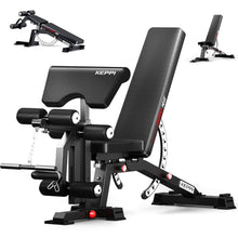 Load image into Gallery viewer, Keppi Fitness Weight Bench, 1200LBS Workout Bench with Leg Extension/Curl and Preacher Curl Attachment, Flat Incline Decline Weight Bench for Home Gym - Bench3000 Max